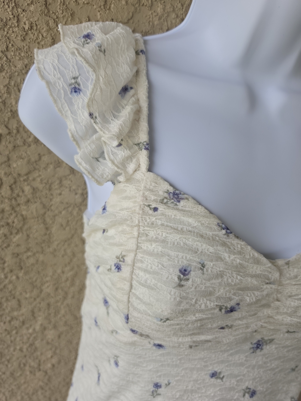 Double Ruffle Ruched Mini Dress - Picture 6 of 10